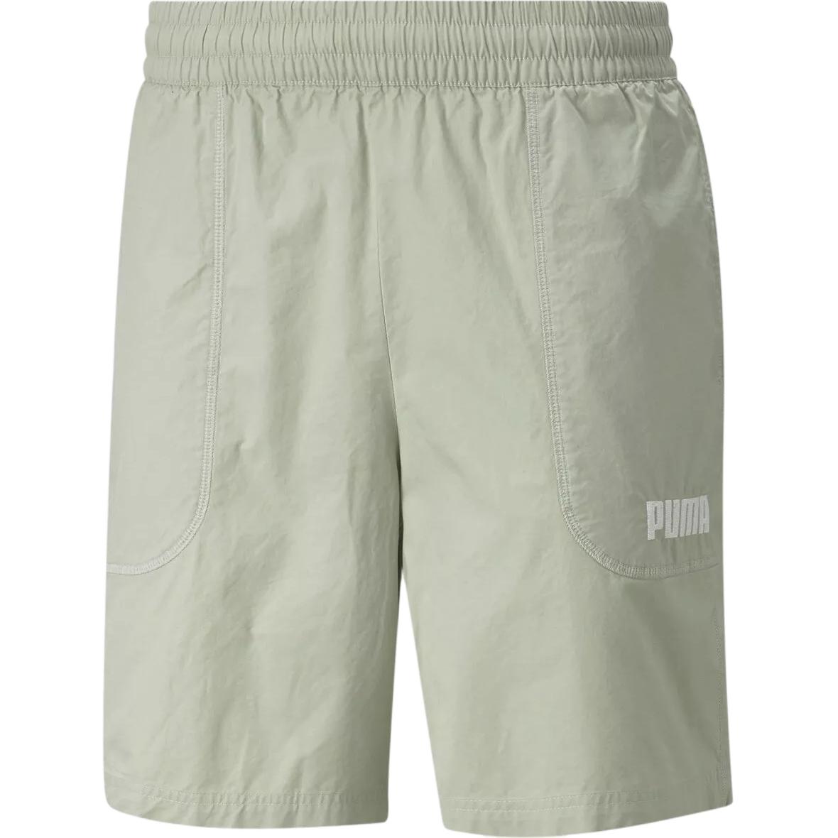 Puma Logo Elastic Mid Waist Three Quarter Casual Shorts Men shorts Spring-Moss 847412-33 M