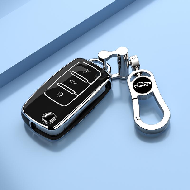 Fashion TPU Car Key Case Cover for VW Volkswagen Polo Tiguan Passat B5 B6 B7 Golf 4 5 6 MK6 Jetta Lavida for Skoda Octavia