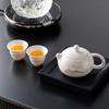 Suet Jade Ink White Porcelain Xishi Pot Set Kung Fu Tea Set Home Office Cover Bowl Business Tea Set Gifts