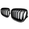 For 2011-2014 BMW F20 F21 1-Series M Look Kidney Grille Grill Gloss Black Twin Bar CAR Accessories QCYZR1