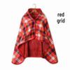 Double-Layer Fleece Shawl Blanket with Buckle - Warm, Multifunctional Office Blanket for Women