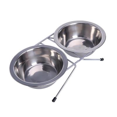 2 In 1 Dog Feeder Raised Posture for Cat Water Bowl Double Bowl with Detachable Bowl Pet Feeder Anti-Leak