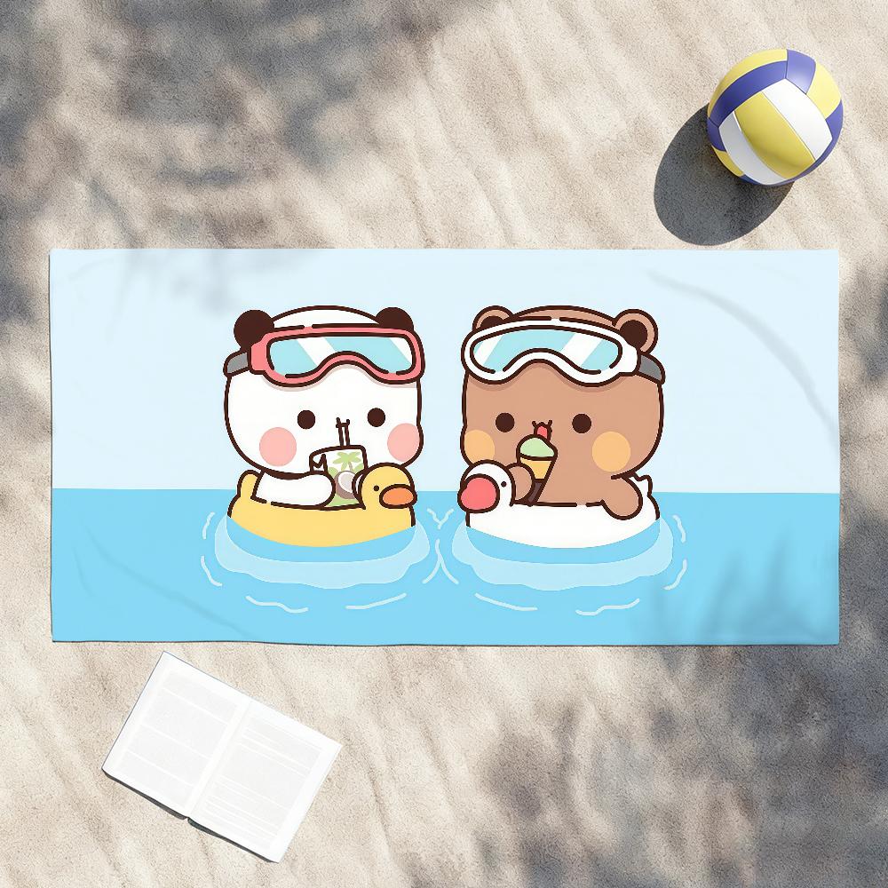 Asciugamano Dudu Carino Cartone Animato Asciugatura Asciugamano da Bagno Applicabile a Nuoto Leggero Campeggio Yoga Spiaggia Fuori