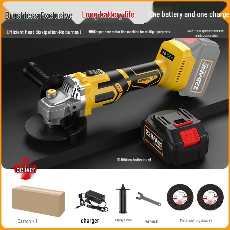 

Weibada 21V Digital Display Brushless Angle Grinder & Cutter