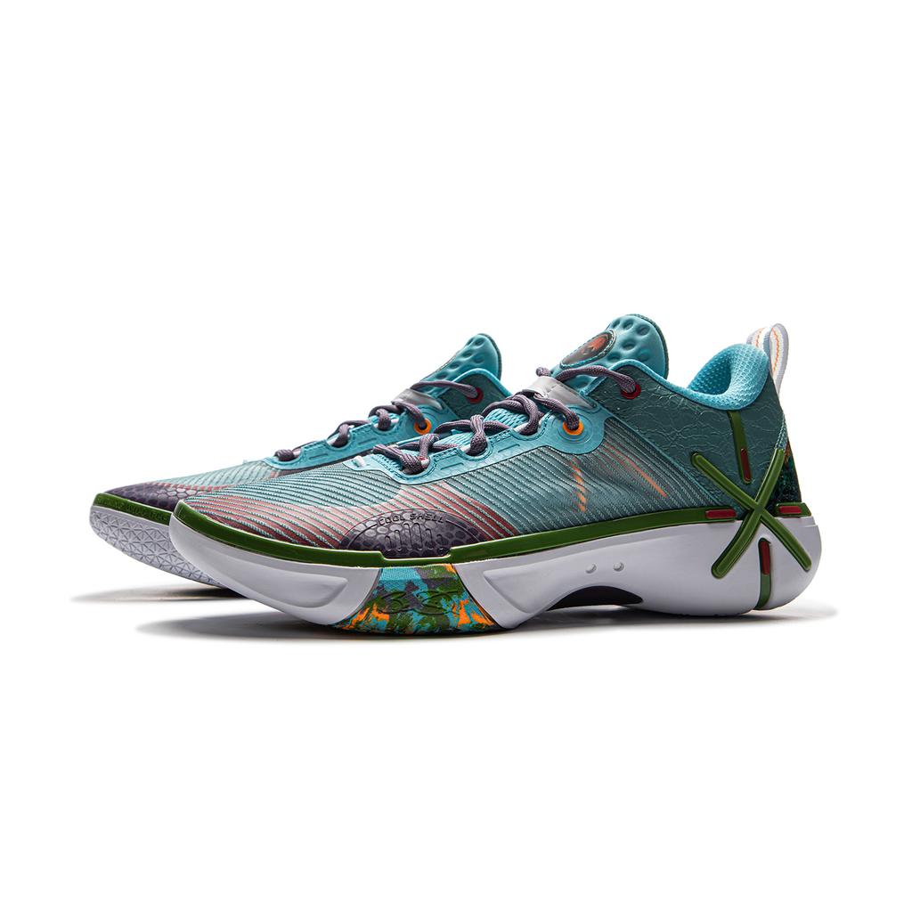Li Ning Wade Comfortable Versatile Non-Slip Wear-Resistant Low-Top Basketball Shoes Men Sneaker Blue Green ABPV021-5