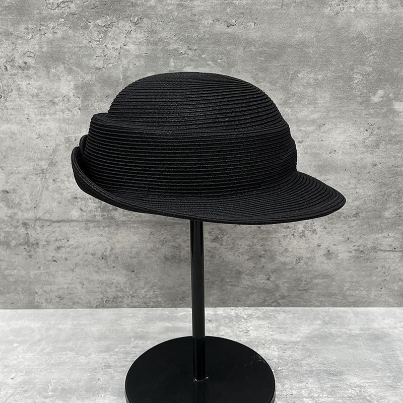 Summer Temperament Hepburn Wind Bucket Hat Fine Straw French Style Foreign Style Top Hat Basin Hat Female Elegant Straw Hat