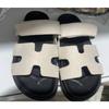 Large size flat slippers women's summer new flat Velcro sandals