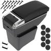 VW Polo 9N 01-09 Armrest with Storage Box, Black Eco Leather & Mounting Kit