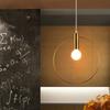 Modern Pendant Light For Lobby Dining Room single ring Arts Decoration lighting Antique Gold suspension Pendant Lamp E14 lights