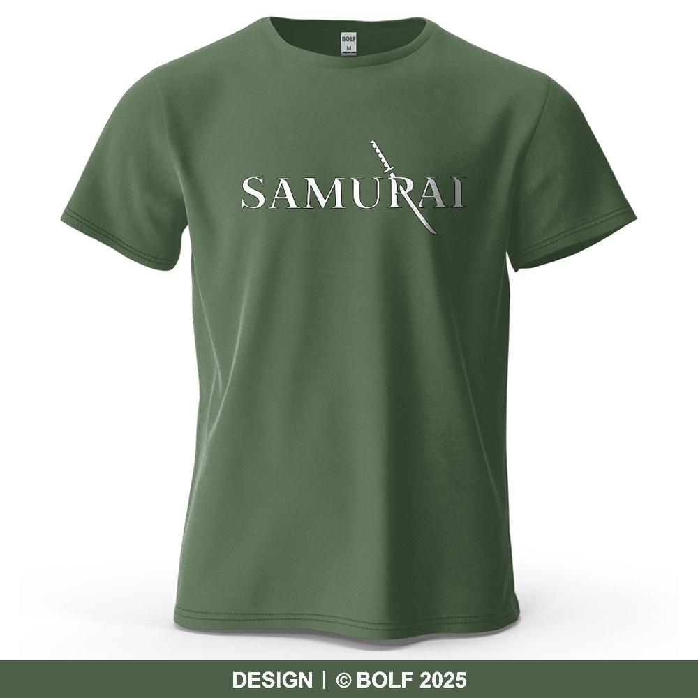 Samurai Sword Sharp Printed Men's T-Shirt 100% Cotton Oversized Martial Arts Fashion Graphic Tees for Women Tops Tees Streetwear