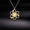 Hollow Three Ellipse Pendant Women Necklace Fashion Personality Jewelry Titanium Steel