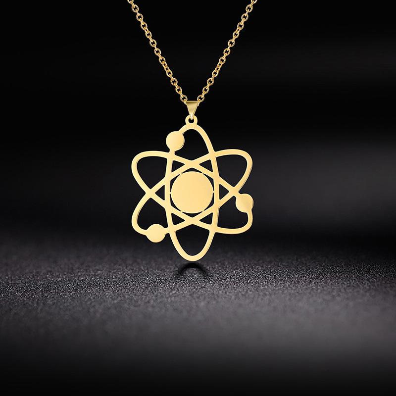 Hollow Three Ellipse Pendant Women Necklace Fashion Personality Jewelry Titanium Steel