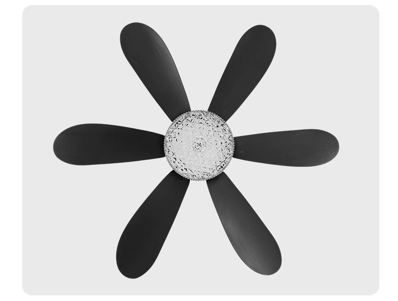 Luz LED con Ventilador - Rosca E27, Fácil Instalación, Control Remoto Silencioso, Tricolor, Diseño de Seis Palas para Dormitorio Infantil.