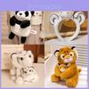 Mochila Infantil de Tigre de Pelúcia com Fantoche de Mão Para Educação Infantil e Brincadeiras Parentais