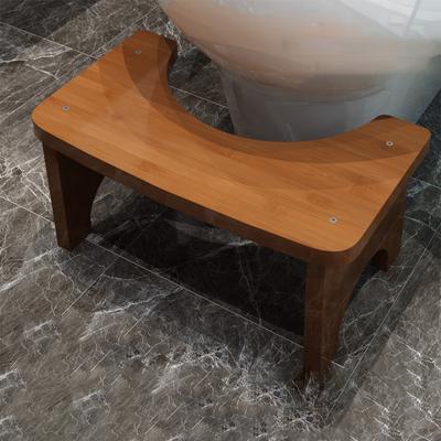 Sturdy Portable Bamboo Toilet Squat Stool for Adults Wide and Stable Bathroom Potty Stool Easy To Use and Clean Portable Design