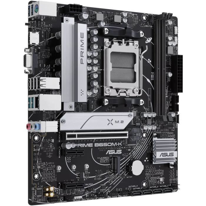 Carte Mère - ASUS - PRIME B650M-K - AMD B650 - Emplacement AM5 Micro ATX