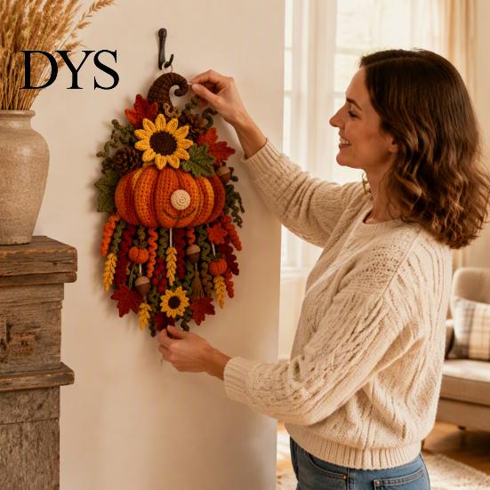 Feiertags-Türhänger DIY Saisonales Häkel-Hänger-Set, 3D-Wichtel Gestrickte Hängedekoration Projekte Basteln, Handgefertigtes Ornament für Anfänger