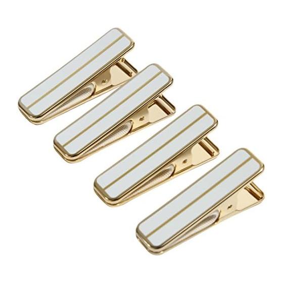 [Hasegawa] Kimono Clip Handy Clip Brass Red/White (Set of 3 large or 4 small) Made in Japan