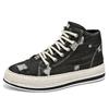 Fashion Men's High Top Canvas Sneakers with Lace Up Classic Casual Walking Shoes 2025 Summer New Youth Rundown Style Cricket Shoes