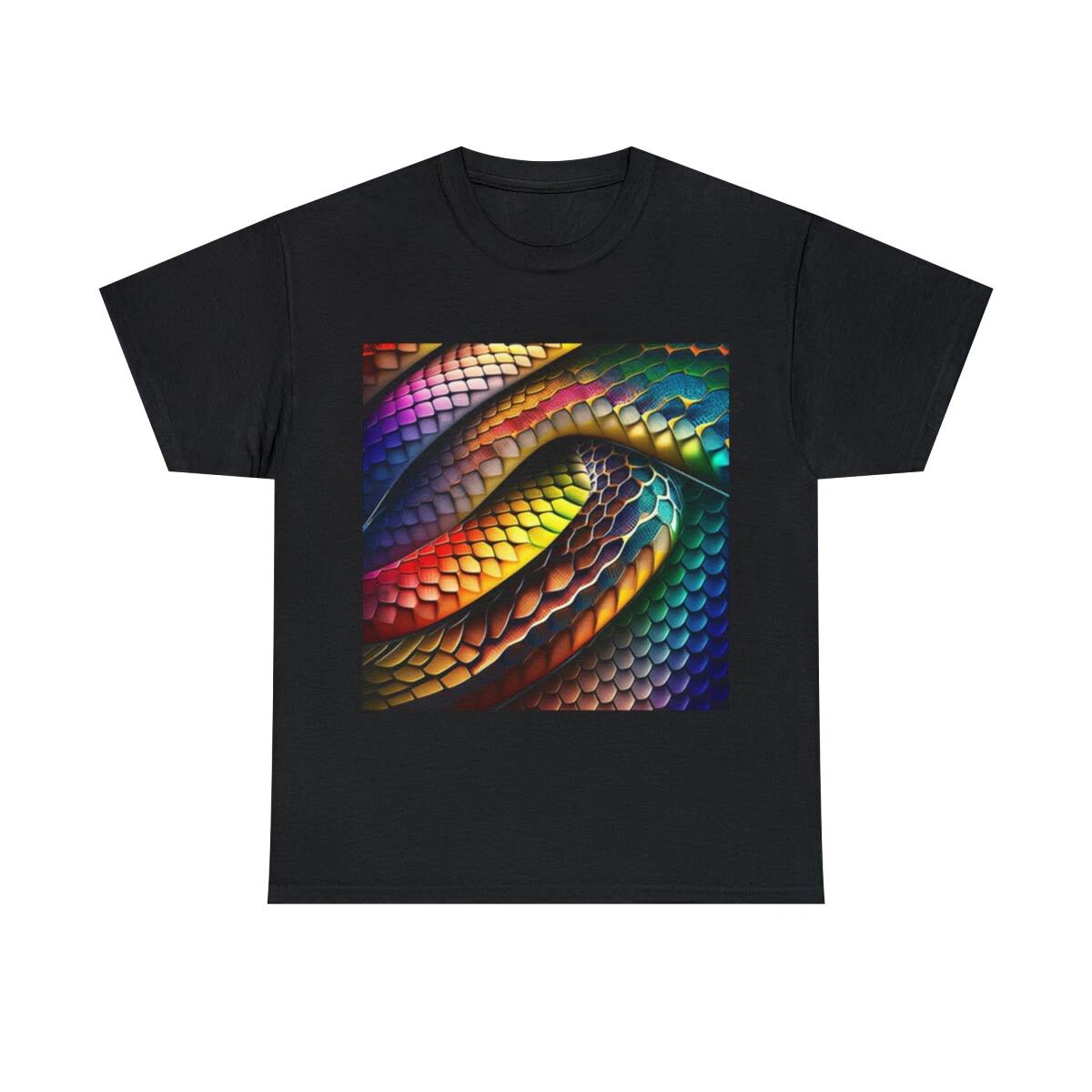 Unisex Adult T Shirt Snakeskin Snake Pattern Scales Colorful Futuristic Nature XL