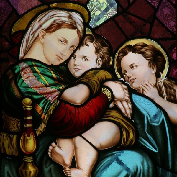 Custom Frosted Stained Glass Window Film,PVC Static Cling Films,Virgin Mary, Jesus Church Decor, Foil Stickers (as the picture,30X30cm)