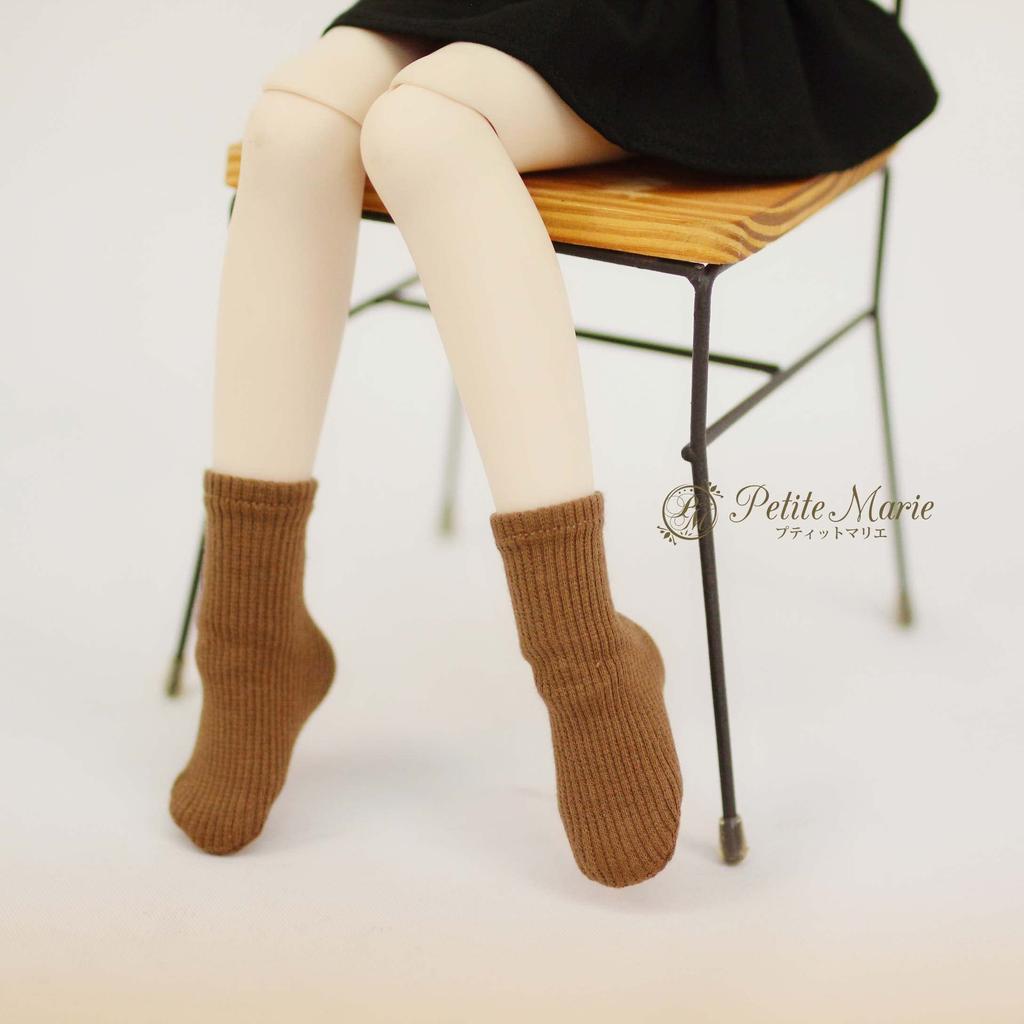MDD MSD compatible plain socks bear teleco set socks high socks over the knee high socks left and right designated socks brown socks casual 40cm doll