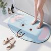 Cartoon Bear Diatom Mud Floor Mat Bathroom Non-Slip Absorbent Foot Mat Household Toilet Quick-Drying Dirt-Resistant Floor Mat
