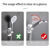 2pcs Easy To Use Angle Adjuster 135 Degree Universal Port Filtering Handheld Showerhead  Hotel