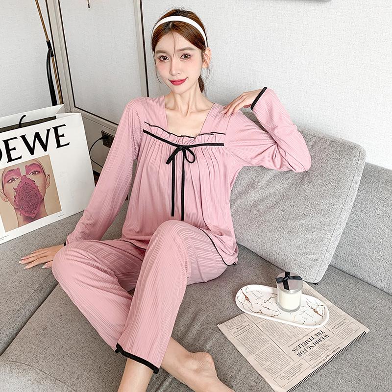 Women's Princess Pajamas: Cute, Sweet Long-Sleeved Cotton Sets, Perfect for Spring and Autumn.