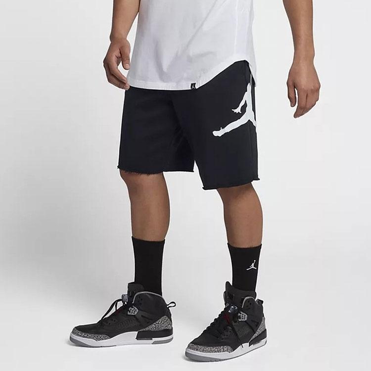 Air Jordan Jumpman Logo Printing Knit Loose Shorts Black Men's DD2324-010
