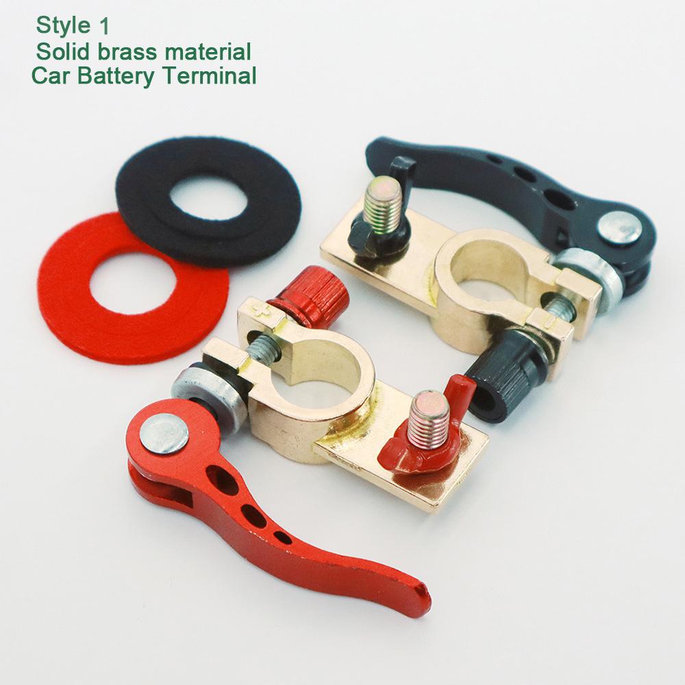1 Paar Autobatterieklemmen Messing Schnellverschluss Autoanschluss Batterie Bornes Kabel Terminal Adapter Klemmen Clip Schraube Top Post
