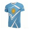 T Shirt with Argentina Coat of Arms Summer Fashion Family Style Adults Kids Fashion Soccer Jersey Unisex for Fitness Running
