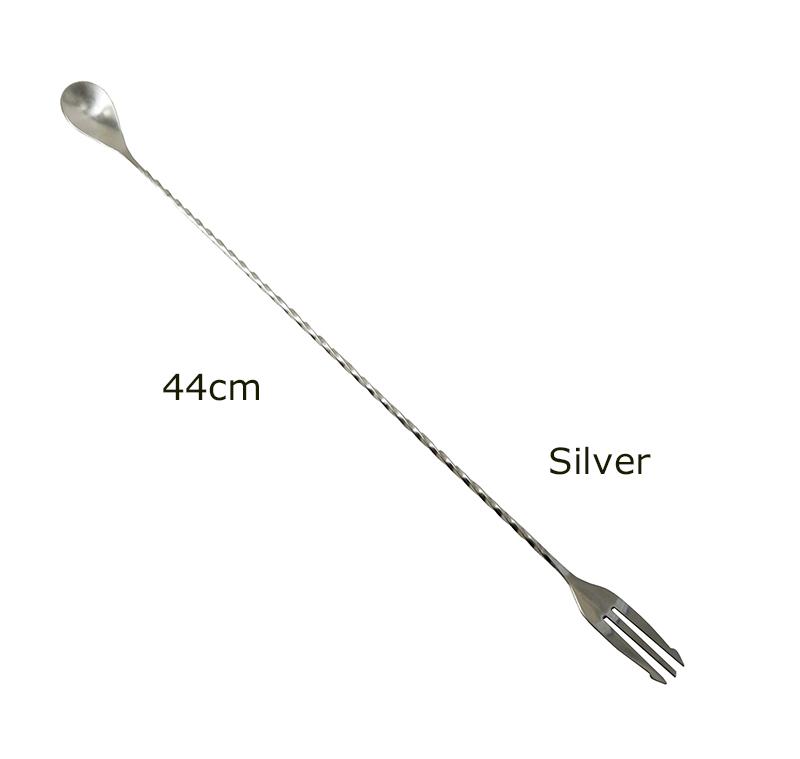 44cm Cucchiaio da Bar Trident Lungo Acciaio Inossidabile Mescolatori per Cocktail Cucchiaio da Bar per Mescolare i Tuoi Cocktail Preferiti