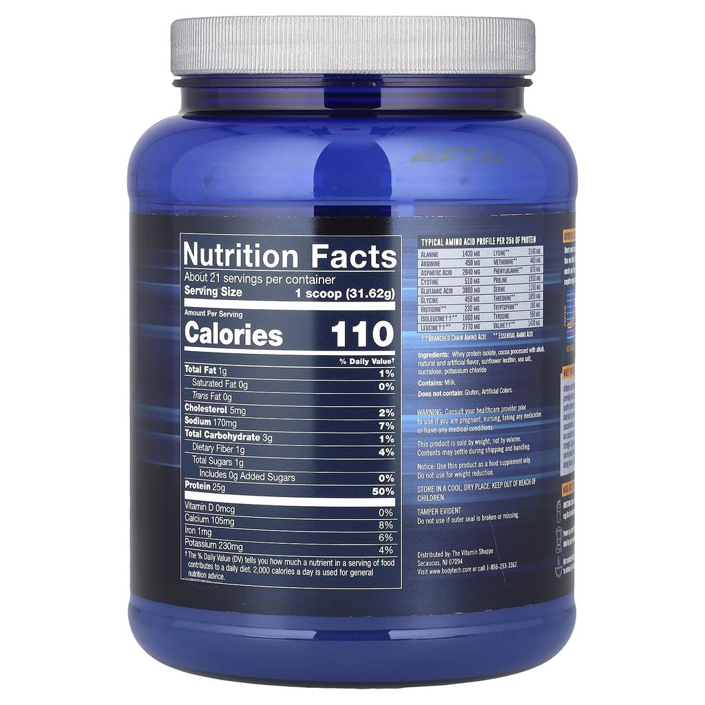 Whey Protein Isolate, Rich Chocolate, 680G(1.5Lb)