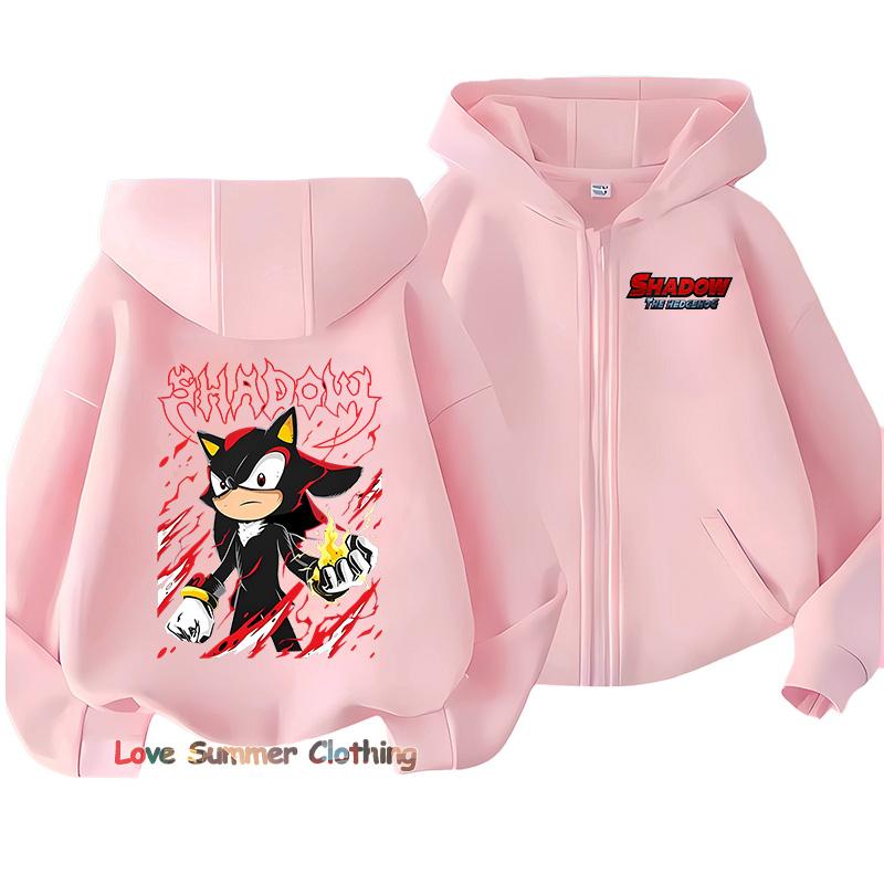 Chlapecká mikina na zip ježek Dívčí podzimní bunda s kapucí Zip sonic Podzimní stín Pulovr Ležérní mikina Velikost 100-160