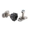 L Track Stud Nut Fittings Double Lug Threaded Studs Secure Locking Convenient Use M8x35mm Sturdy Rustproof for Pickup RV ATV