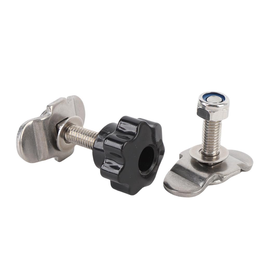 L Track Stud Nut Fittings Double Lug Threaded Studs Secure Locking Convenient Use M8x35mm Sturdy Rustproof for Pickup RV ATV