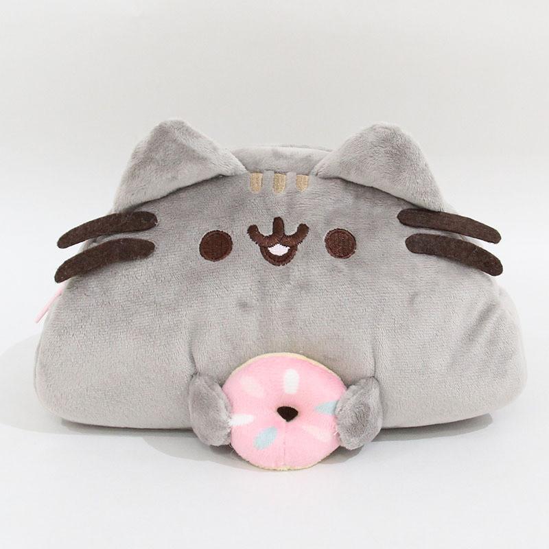 Cartoon Cute Cat Plush Makeup Bag Pen Case With Large Capacity For Girls And Teens