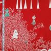 Quarter Report Moomin Cushion Cover 45 x Zipper Closure in (MOOMIN) "I'm Here," Red, Approx. 45cm, 100% Cotton, [Made Japan]