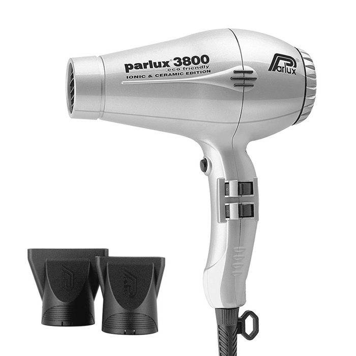 Sèche-cheveux - PARLUX - 3800 Ionic Eco Friendly - 2100 W - Argent - Débit d'air 75 m3/h