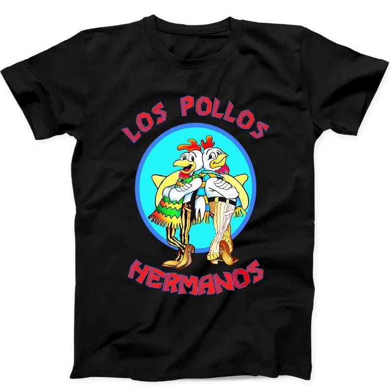 

Los Pollos Hermanos Серіал Ретро Смішний Мем Подарунок Футболка Літня Бавовняна Чоловіки Жінки Топ Футболка Вуличний Стиль Повсякденний Вільний Короткий Рукав 4XL