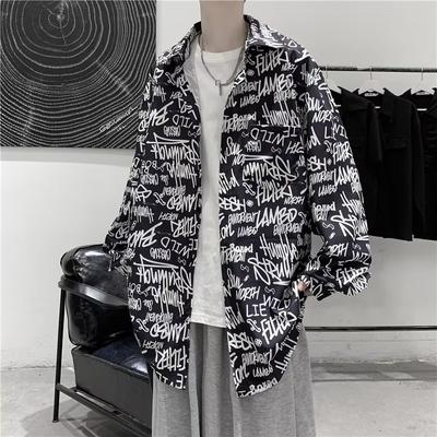 2024 Spring And Autumn Floral Shirt Men'S Long Sleeve Korean Edition Casual Luxury Shirt Youth Rascal Handsome Ins Trendy