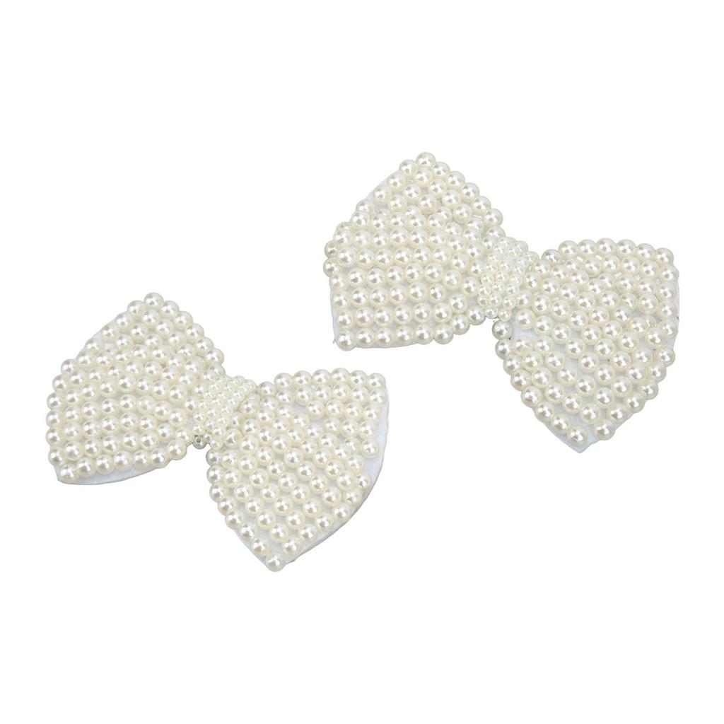 2Pcs Pearl Shoe Flower Shining Appearance Novel More Personalized Fashion Shoe Flower for Boots