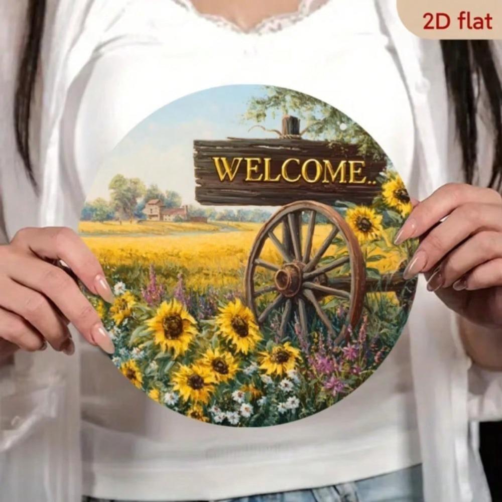 Vintage Tin Sign Metal Wall Art for Garden Kitchen Cafe Wedding Holiday Gift