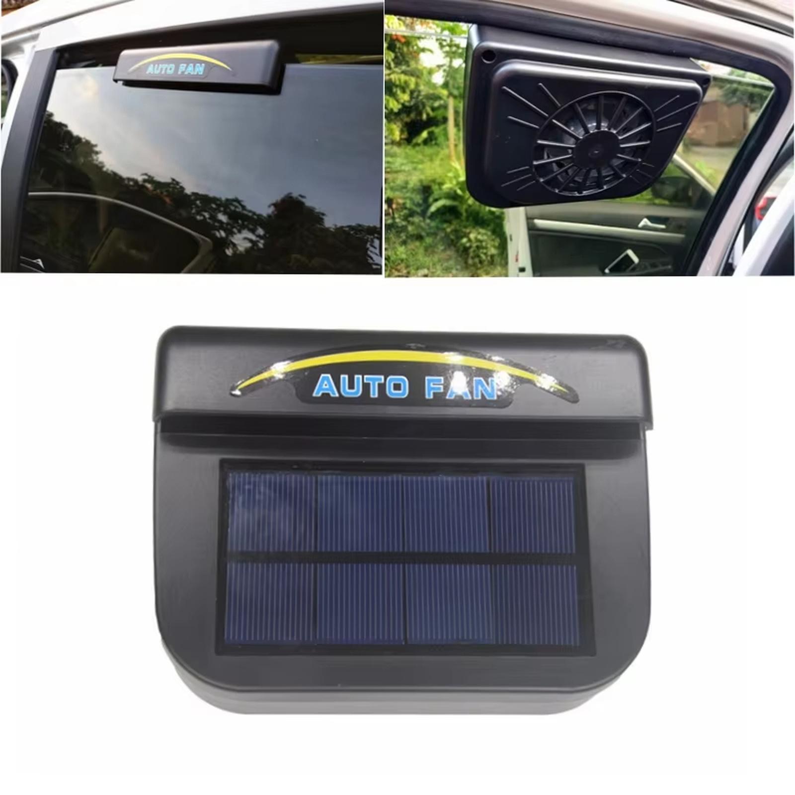 

Solar Powered Car Exhaust Fan Vehicle Air Circulation Ventilation Fan Automatic Air Exchange Cooling System for Interior Use with Large Solar Panel one size чёрный