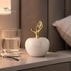 Nordic Style Room Decorations Resin Apples Figurine with Leaf Minimalist Fruit Ornament Modern Home Decor Arts Crafts Desk Office Decor Housewarming