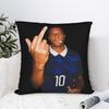 M-Mbappes Smoking & Drinking Funny Meme  Square Pillow Case  Cushion Covers Funny Polyester Decorative Pillowcase for Home