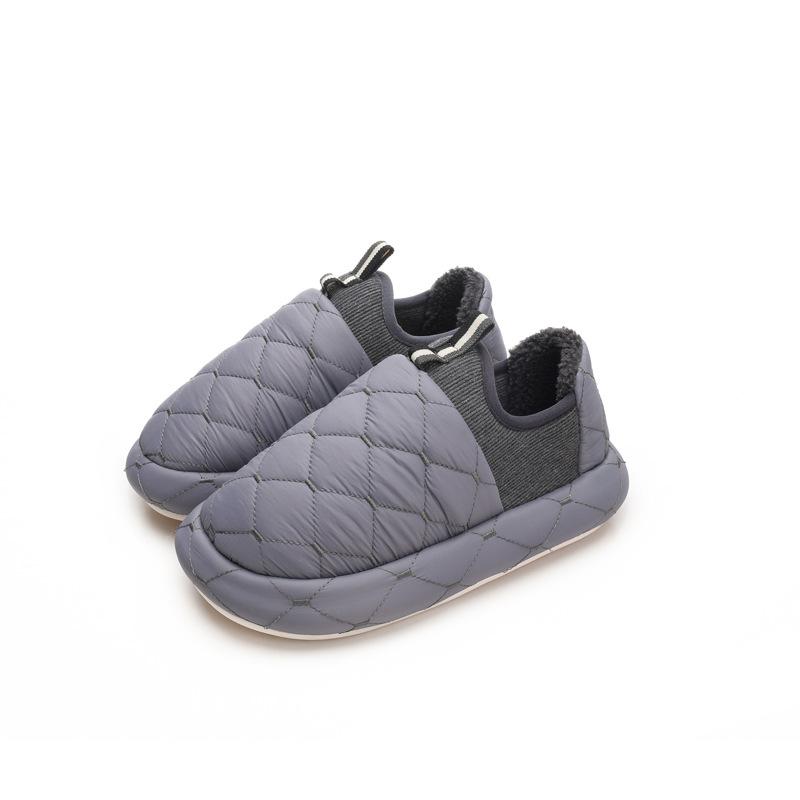 Winter indoor home warmth non-slip waterproof cotton slippers women's winter outer wear bag and cotton slippers men