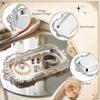 VOFUN-Elegantes Metall-Serviertablett mit floraler Prägung für Desserts und Schmuck, Aufbewahrung