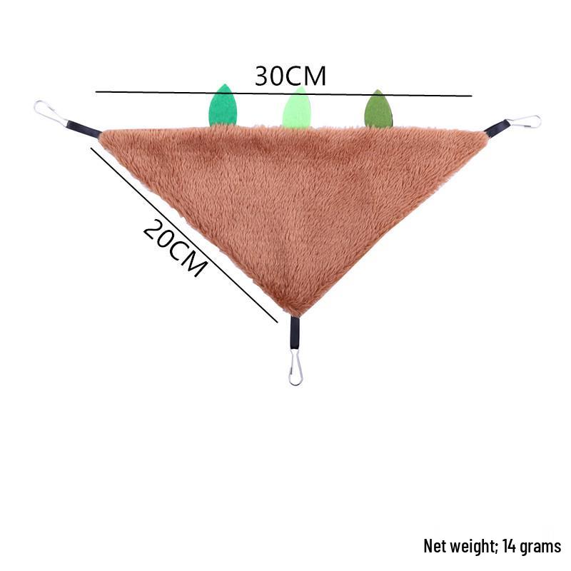 Small Pet Plush Toy Set: Hamster Leaf Hammock, Zip Line Tunnel, Swing, Warm Cotton Nest for Fancy Rats and Squirrels.